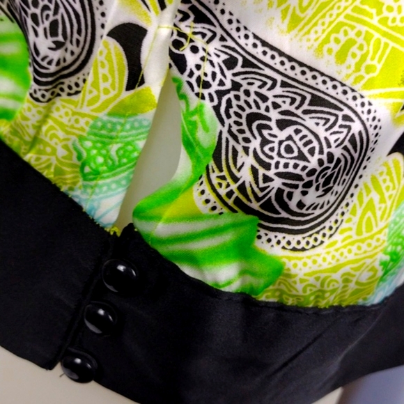 Essentials lime green flowers and Paisley - Picture 3 of 8